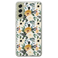 Leuke Telefoonhoesjes Samsung Galaxy S21 FE siliconen hoesje - Lovely flower