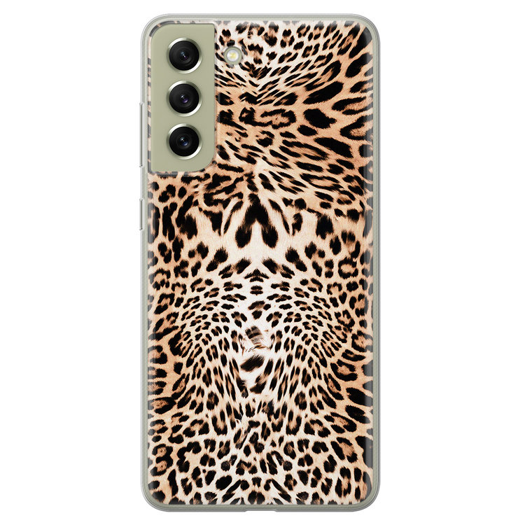 Leuke Telefoonhoesjes Samsung Galaxy S21 FE siliconen hoesje - Wild animal