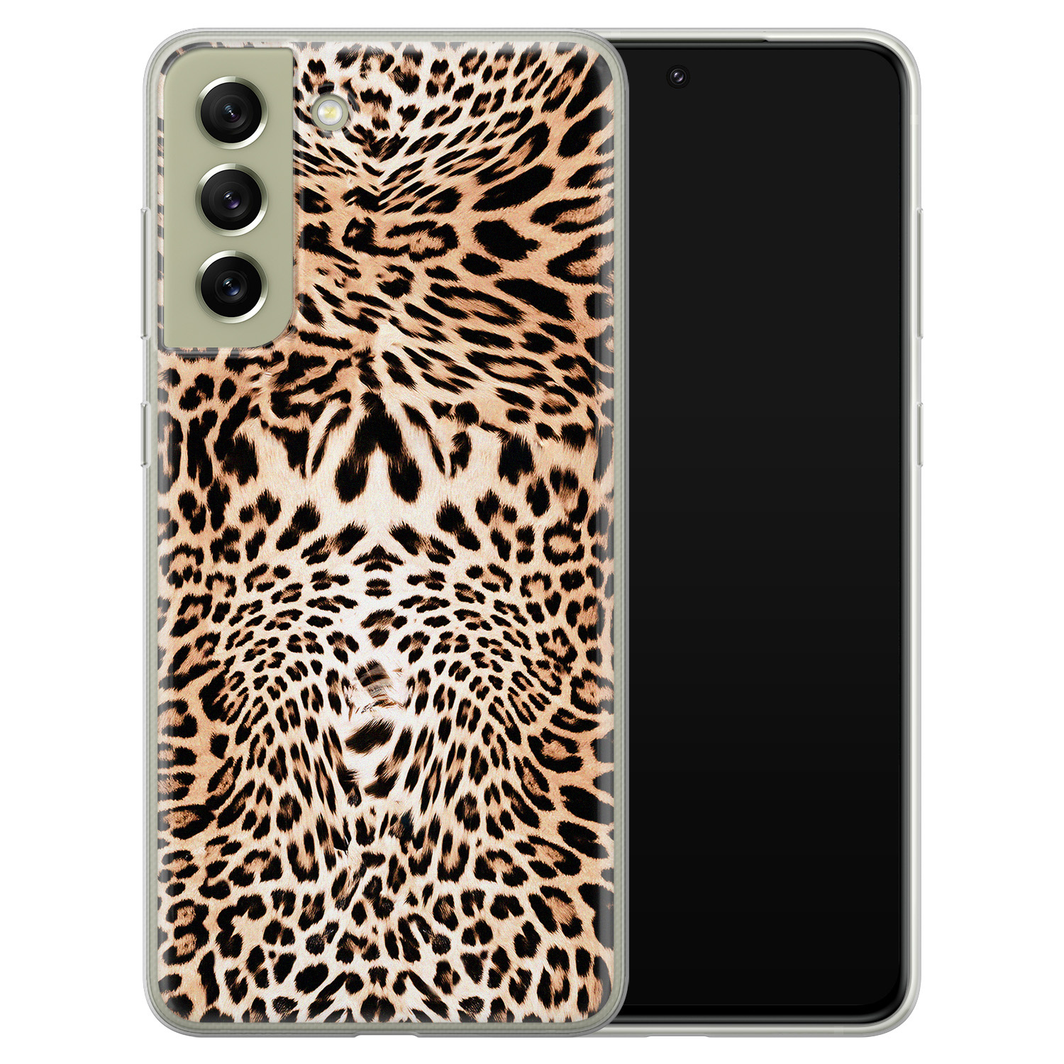 Leuke Telefoonhoesjes Samsung Galaxy S21 FE siliconen hoesje - Wild animal