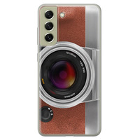 Leuke Telefoonhoesjes Samsung Galaxy S21 FE siliconen hoesje - Vintage camera