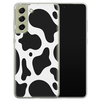 Leuke Telefoonhoesjes Samsung Galaxy S21 FE siliconen hoesje - Koeienprint