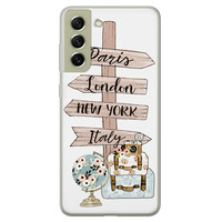 Leuke Telefoonhoesjes Samsung Galaxy S21 FE siliconen hoesje - Where to go next