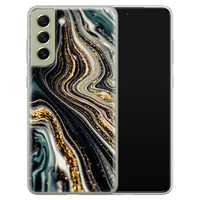 Leuke Telefoonhoesjes Samsung Galaxy S21 FE siliconen hoesje - Marmer swirl