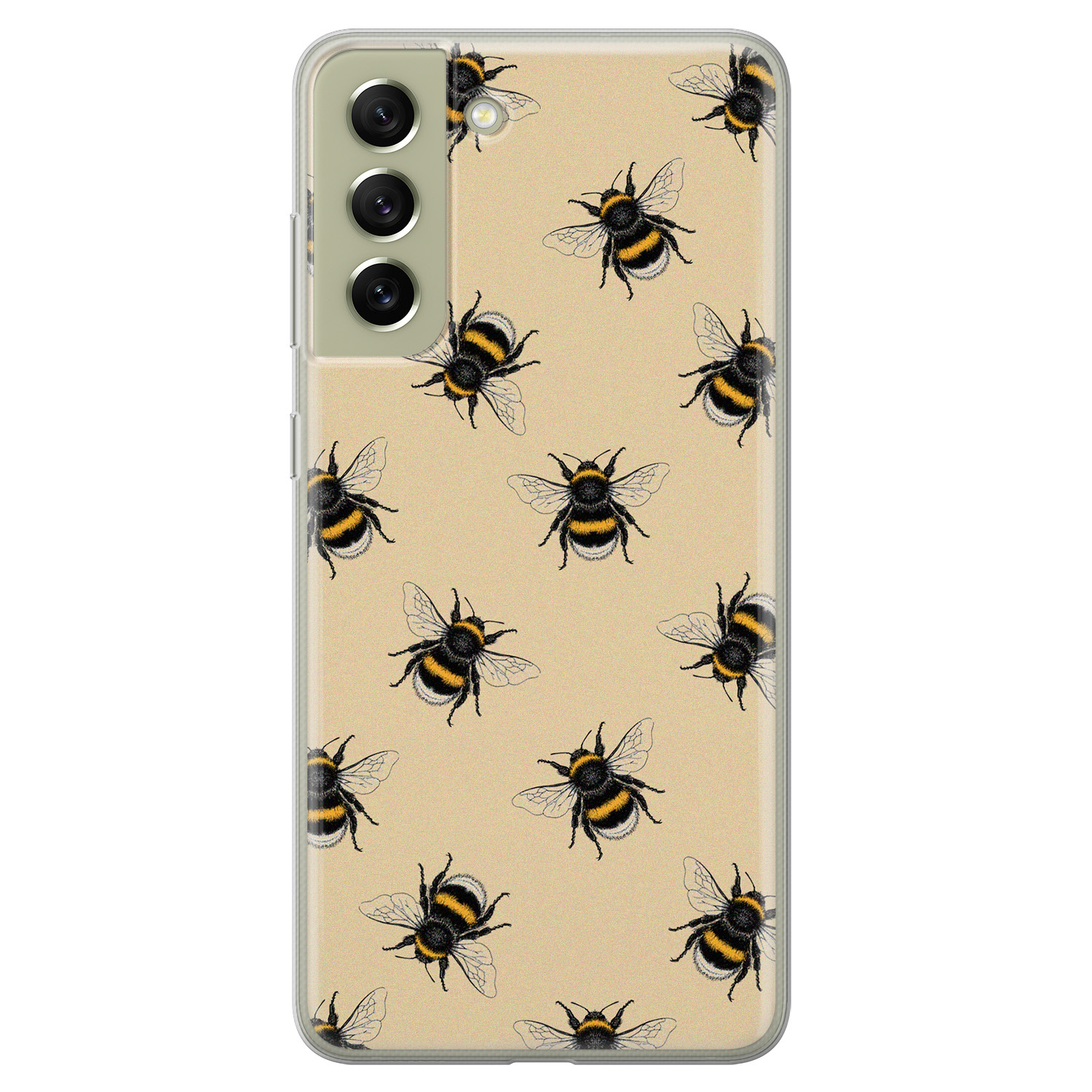 Leuke Telefoonhoesjes Samsung Galaxy S21 FE siliconen hoesje - Bee happy