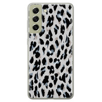 Leuke Telefoonhoesjes Samsung Galaxy S21 FE siliconen hoesje - Luipaard grijs