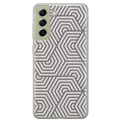 Leuke Telefoonhoesjes Samsung Galaxy S21 FE siliconen hoesje - Geometrisch