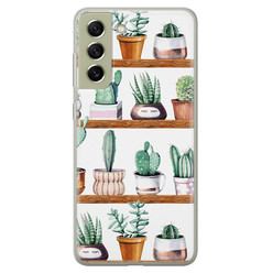 Leuke Telefoonhoesjes Samsung Galaxy S21 FE siliconen hoesje - Cactus