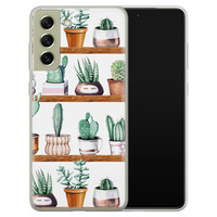 Leuke Telefoonhoesjes Samsung Galaxy S21 FE siliconen hoesje - Cactus