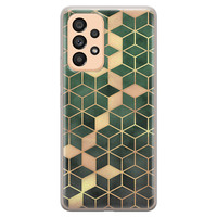 Leuke Telefoonhoesjes Samsung Galaxy A53 siliconen hoesje - Green cubes