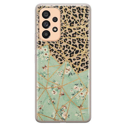 Luipaard flower print