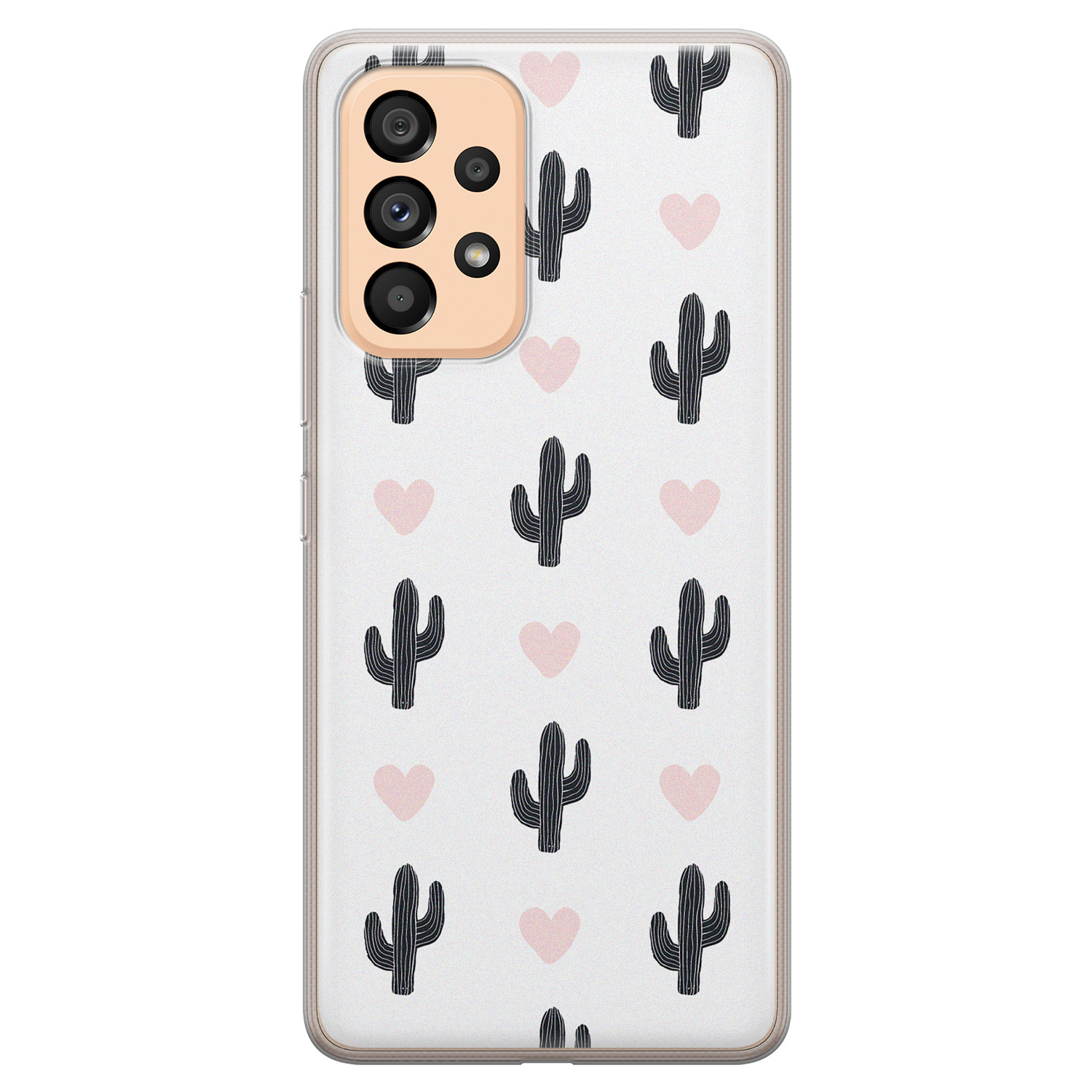 Leuke Telefoonhoesjes Samsung Galaxy A53 siliconen hoesje - Cactus love