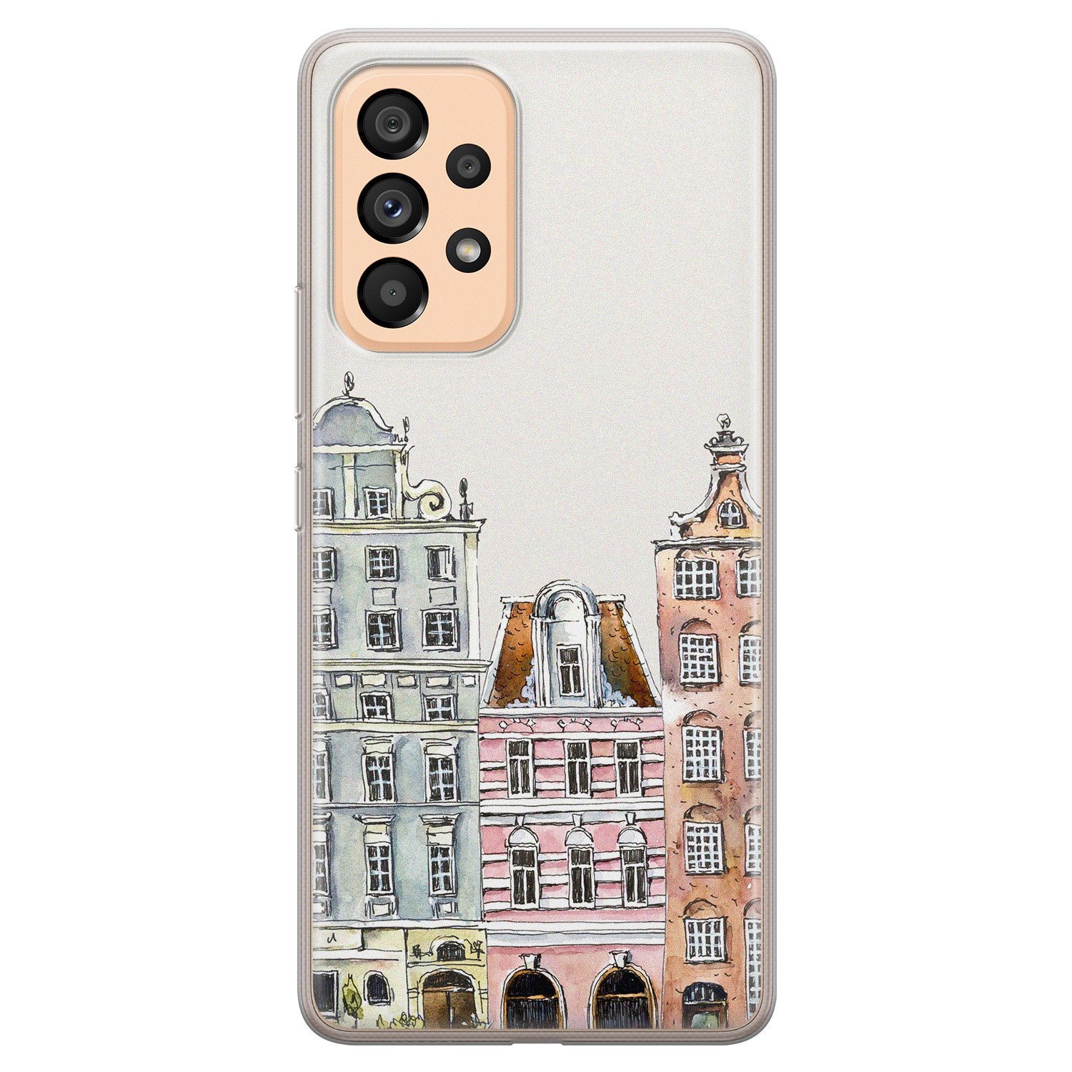 Leuke Telefoonhoesjes Samsung Galaxy A53 siliconen hoesje - Grachtenpandjes