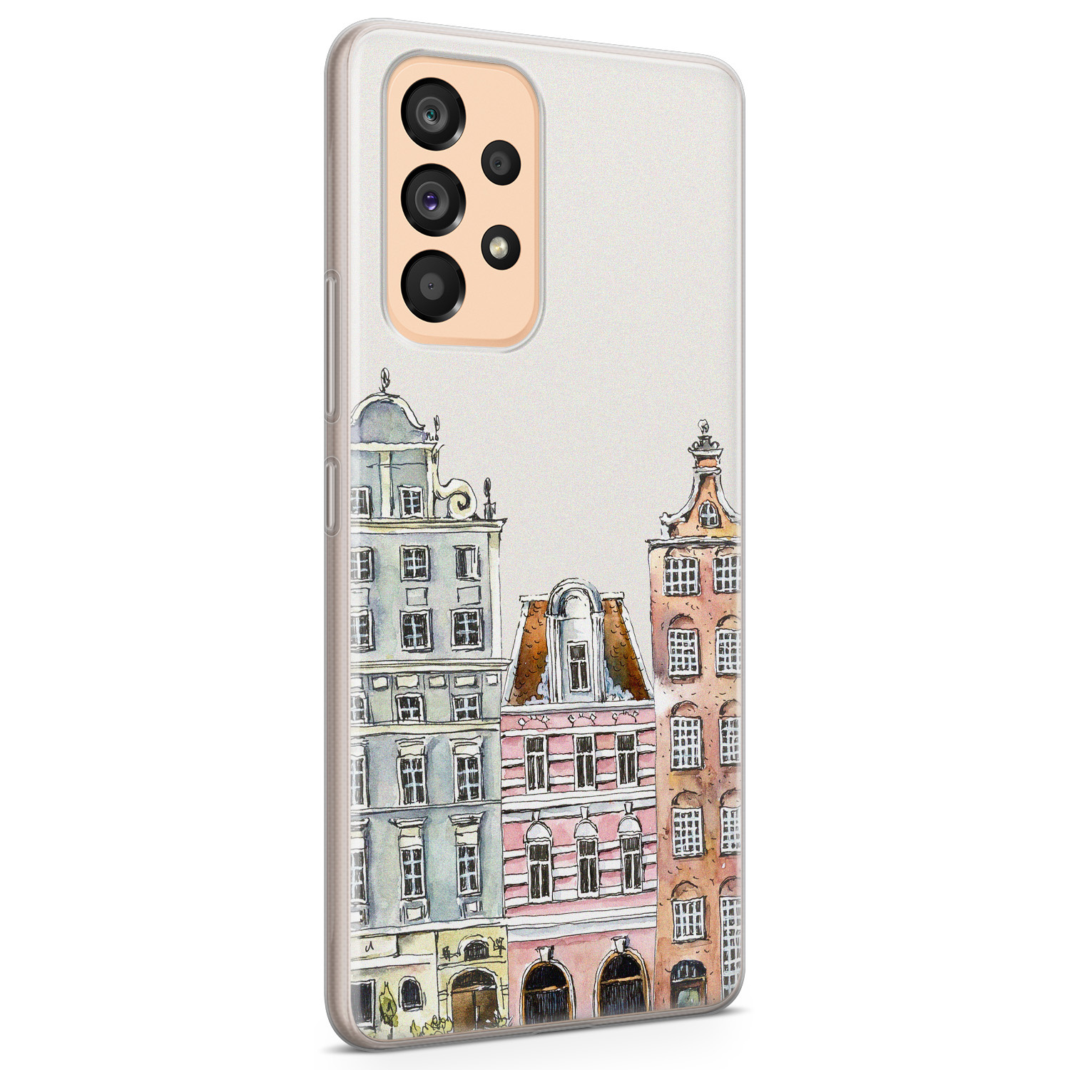 Leuke Telefoonhoesjes Samsung Galaxy A53 siliconen hoesje - Grachtenpandjes