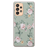 Leuke Telefoonhoesjes Samsung Galaxy A53 siliconen hoesje - Bloemetjes