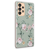 Leuke Telefoonhoesjes Samsung Galaxy A53 siliconen hoesje - Bloemetjes