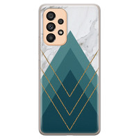 Leuke Telefoonhoesjes Samsung Galaxy A53 siliconen hoesje - Geometrisch blauw