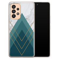 Leuke Telefoonhoesjes Samsung Galaxy A53 siliconen hoesje - Geometrisch blauw