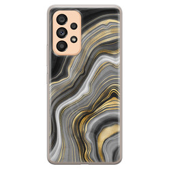 Leuke Telefoonhoesjes Samsung Galaxy A53 siliconen hoesje - Golden agate