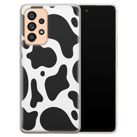 Leuke Telefoonhoesjes Samsung Galaxy A53 siliconen hoesje - Koeienprint