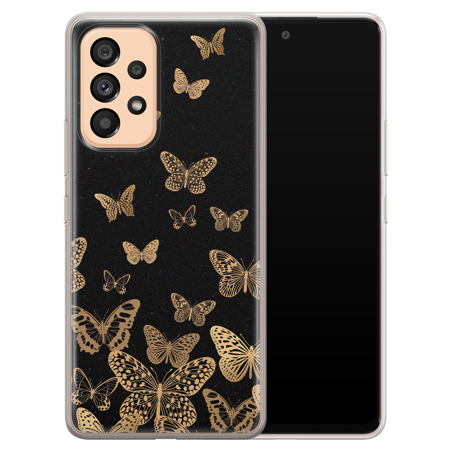 Leuke Telefoonhoesjes Samsung Galaxy A53 siliconen hoesje - Vlinders