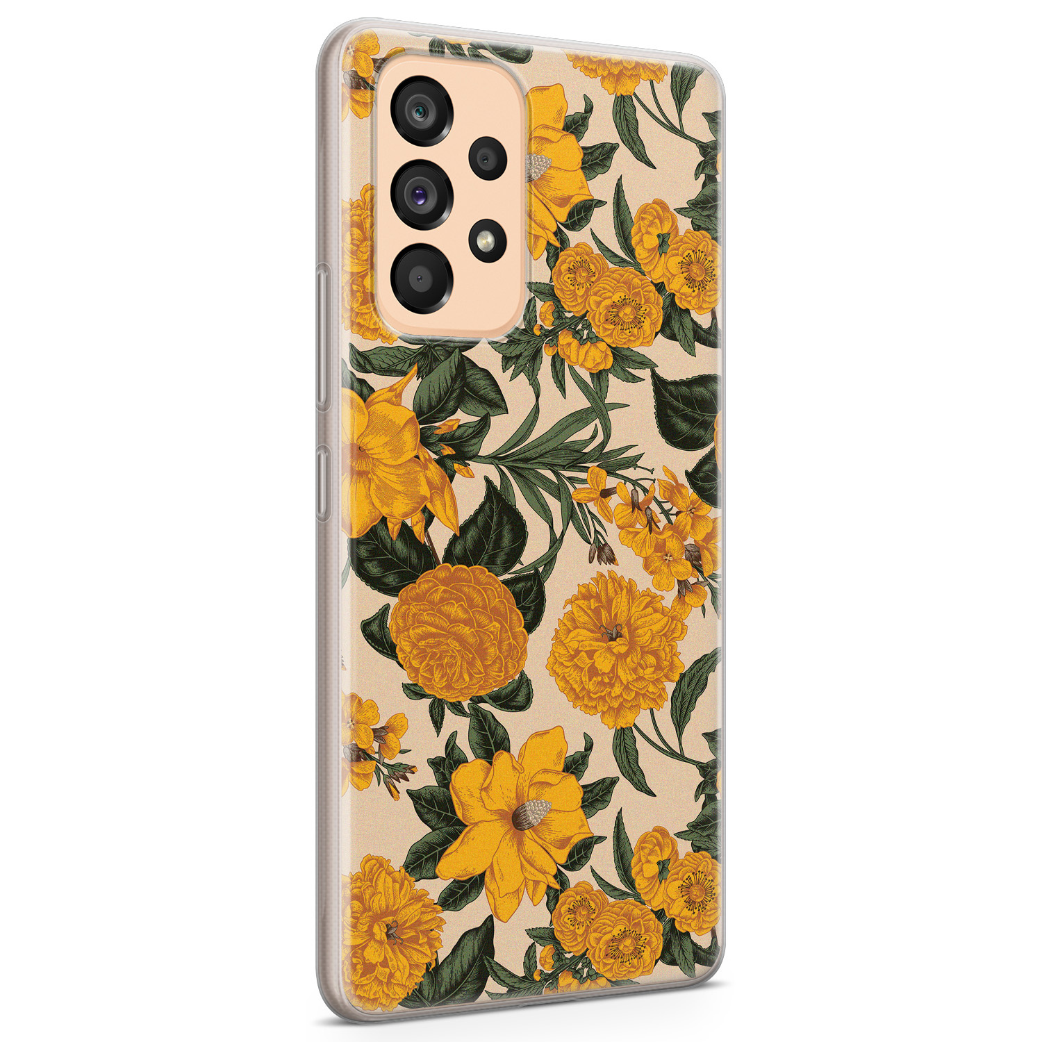 Leuke Telefoonhoesjes Samsung Galaxy A53 siliconen hoesje - Retro flowers