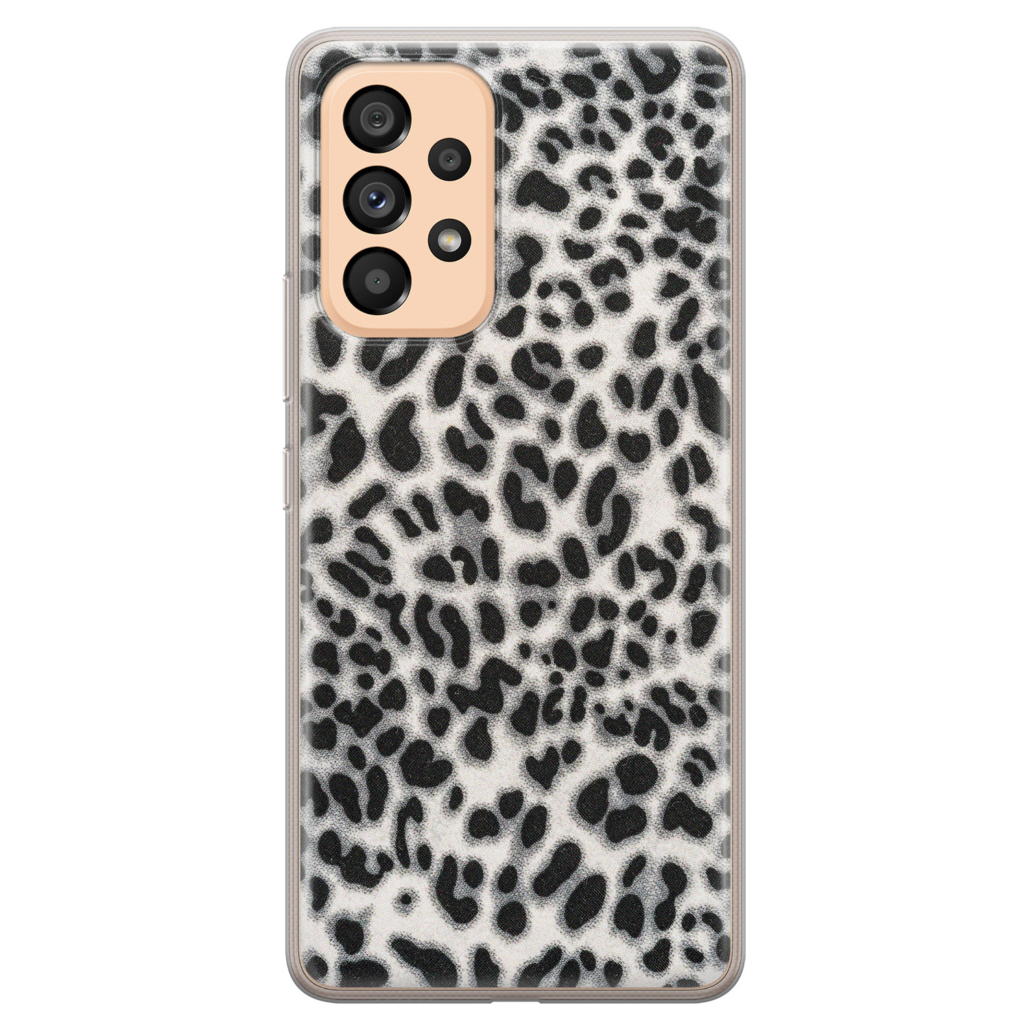 Leuke Telefoonhoesjes Samsung Galaxy A53 siliconen hoesje - Luipaard grijs