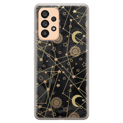 Leuke Telefoonhoesjes Samsung Galaxy A53 siliconen hoesje - Sun, moon, stars