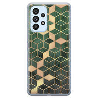 Leuke Telefoonhoesjes Samsung Galaxy A33 siliconen hoesje - Green cubes