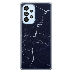 Leuke Telefoonhoesjes Samsung Galaxy A33 siliconen hoesje - Marmer navy blauw