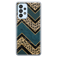 Leuke Telefoonhoesjes Samsung Galaxy A33 siliconen hoesje - Luipaard zigzag