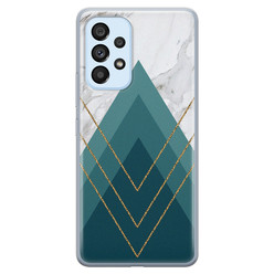 Leuke Telefoonhoesjes Samsung Galaxy A33 siliconen hoesje - Geometrisch blauw