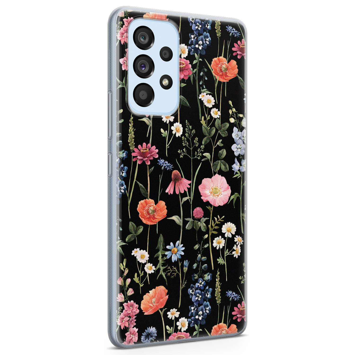 Leuke Telefoonhoesjes Samsung Galaxy A33 siliconen hoesje - Dark flowers