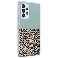 Leuke Telefoonhoesjes Samsung Galaxy A33 siliconen hoesje - Luipaard mint