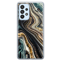 Leuke Telefoonhoesjes Samsung Galaxy A33 siliconen hoesje - Marmer swirl