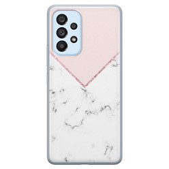 Leuke Telefoonhoesjes Samsung Galaxy A33 siliconen hoesje - Marmer roze grijs