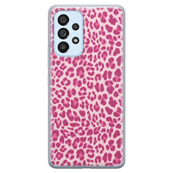 Leuke Telefoonhoesjes Samsung Galaxy A33 siliconen hoesje - Luipaard roze