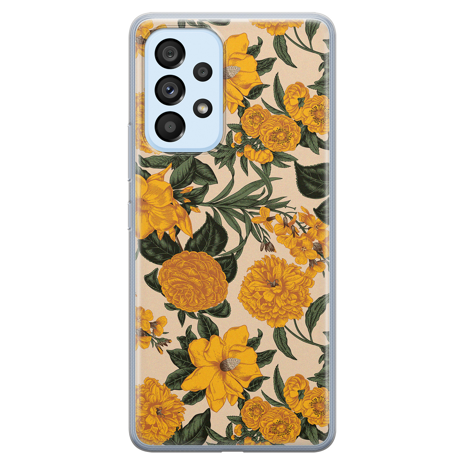 Leuke Telefoonhoesjes Samsung Galaxy A33 siliconen hoesje - Retro flowers