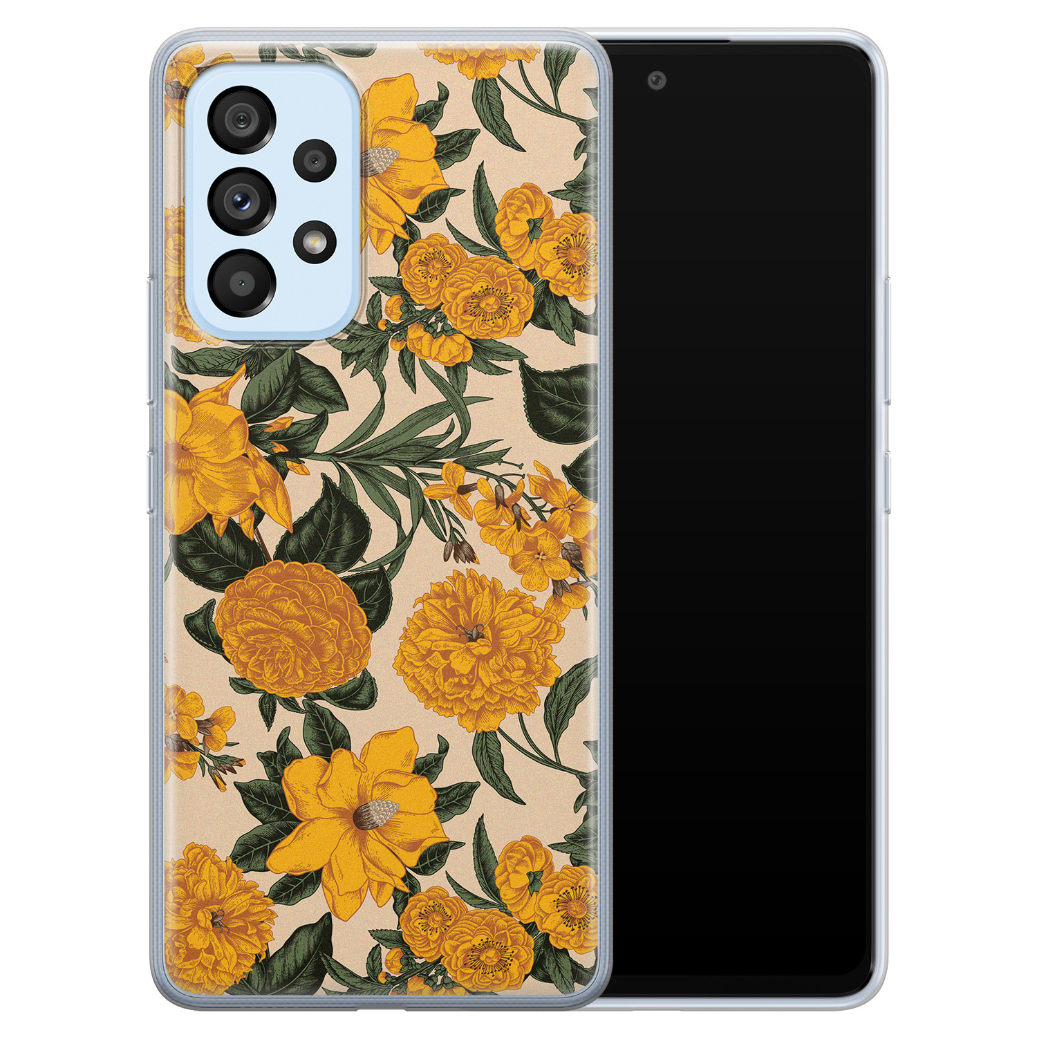 Leuke Telefoonhoesjes Samsung Galaxy A33 siliconen hoesje - Retro flowers