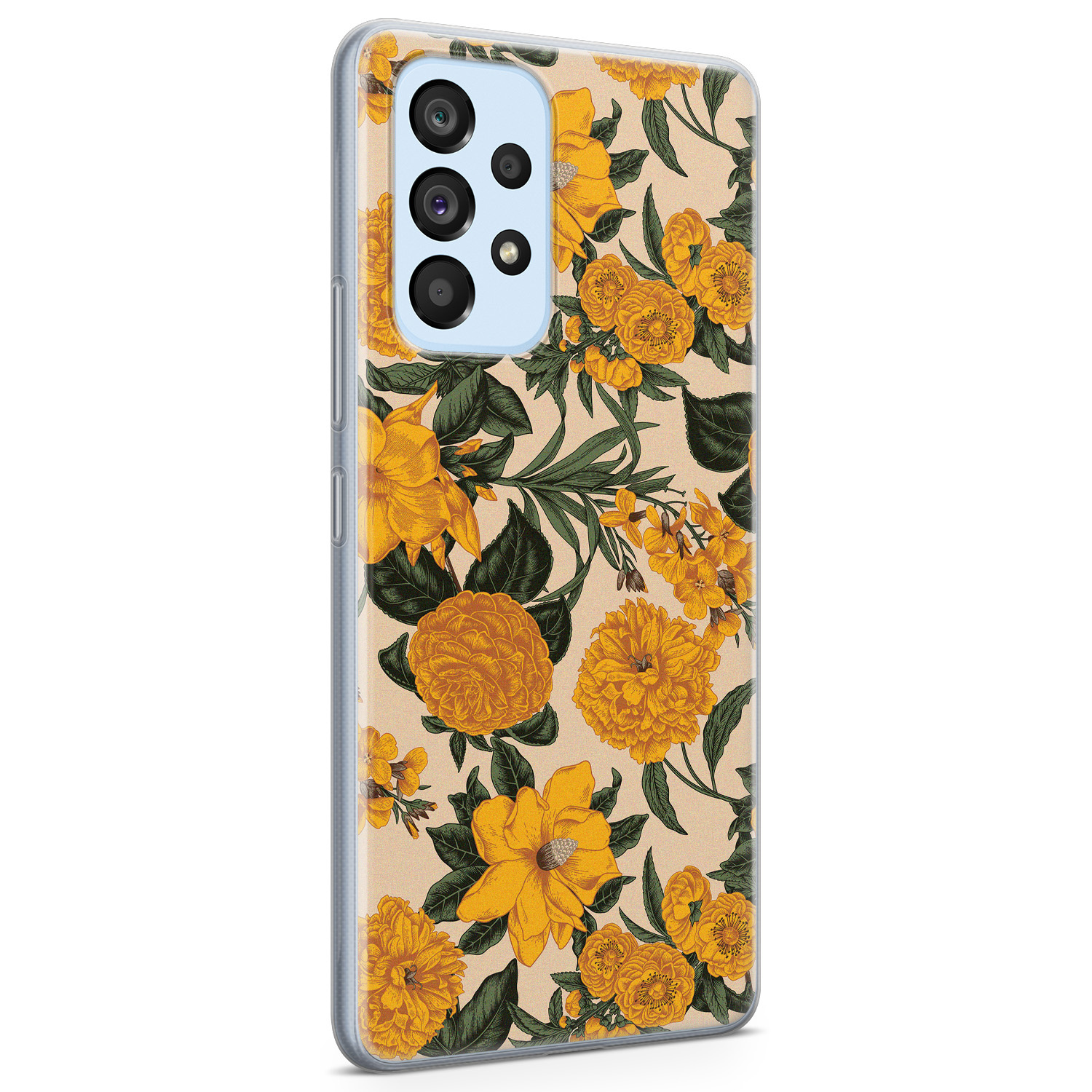 Leuke Telefoonhoesjes Samsung Galaxy A33 siliconen hoesje - Retro flowers