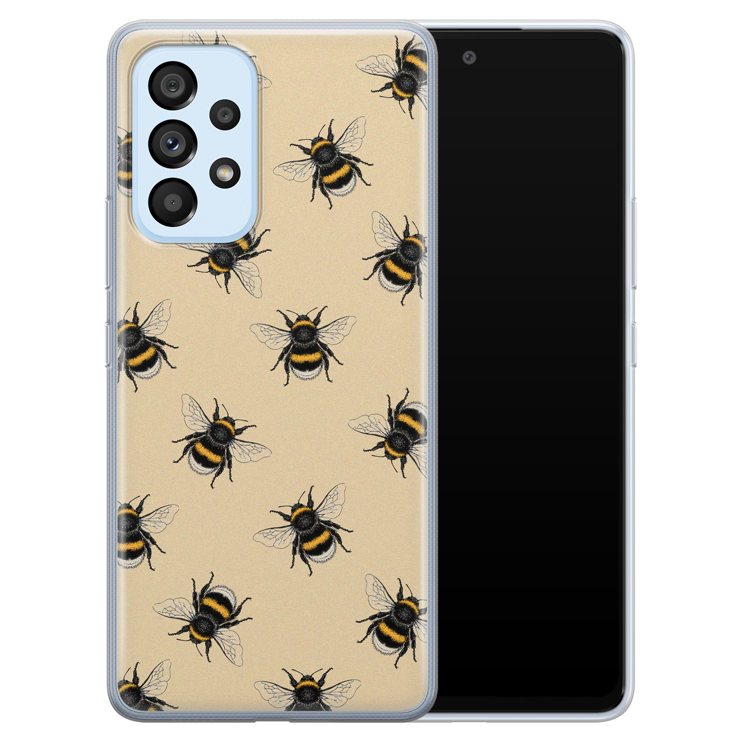 Leuke Telefoonhoesjes Samsung Galaxy A33 siliconen hoesje - Bee happy