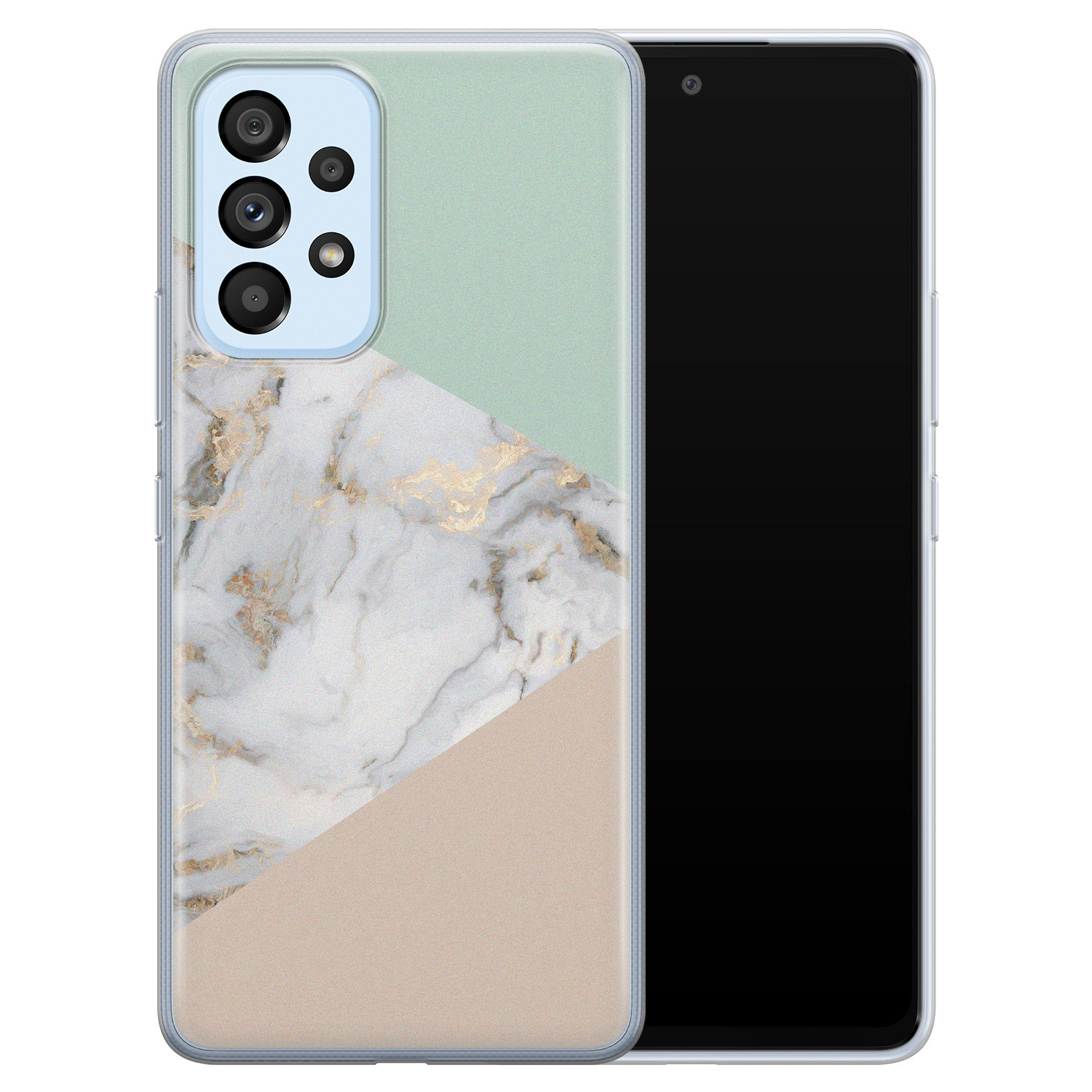 Leuke Telefoonhoesjes Samsung Galaxy A33 siliconen hoesje - Marmer pastel mix