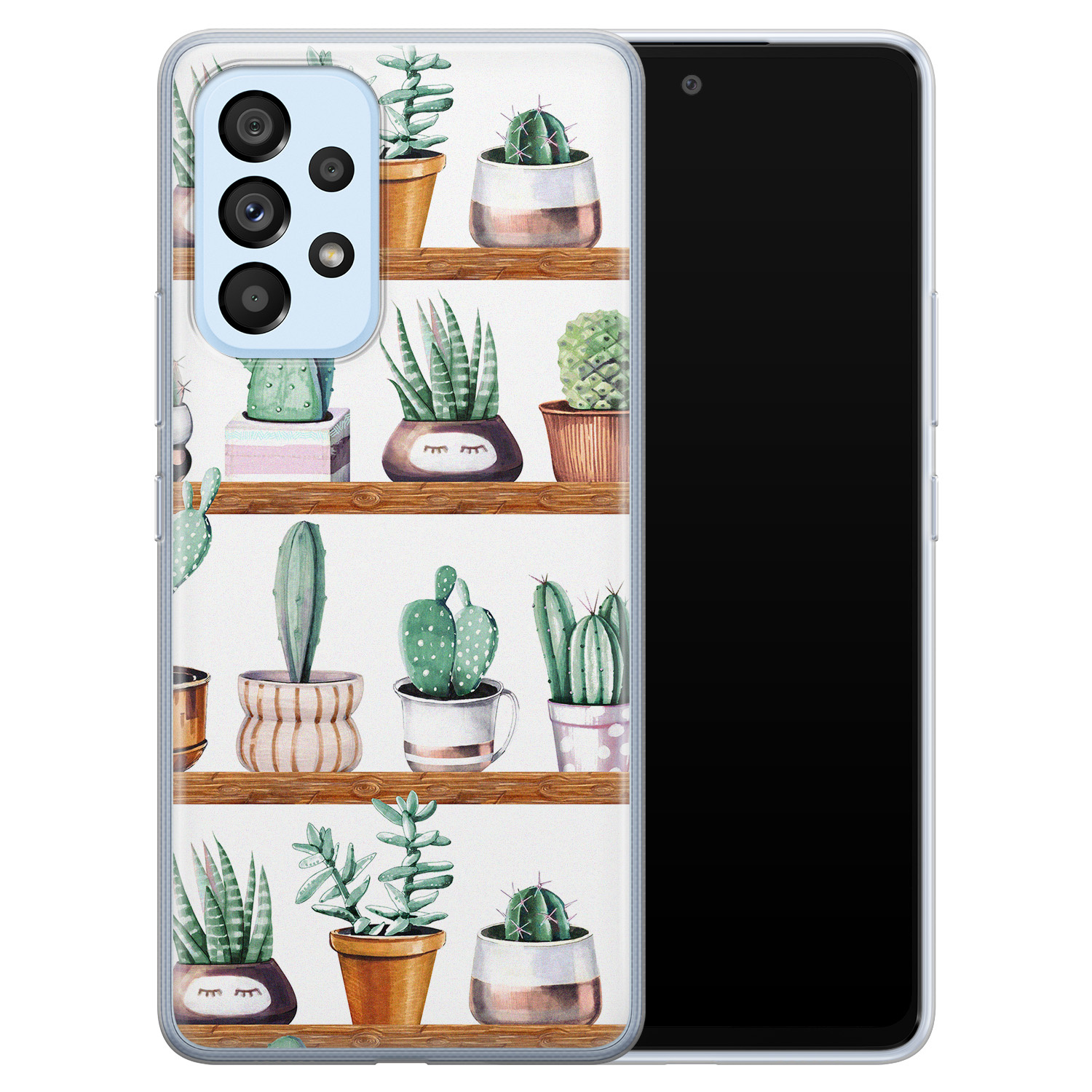 Leuke Telefoonhoesjes Samsung Galaxy A33 siliconen hoesje - Cactus