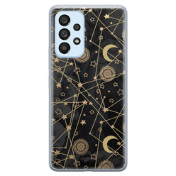 Leuke Telefoonhoesjes Samsung Galaxy A33 siliconen hoesje - Sun, moon, stars