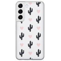 Leuke Telefoonhoesjes Samsung Galaxy S22 siliconen hoesje - Cactus love