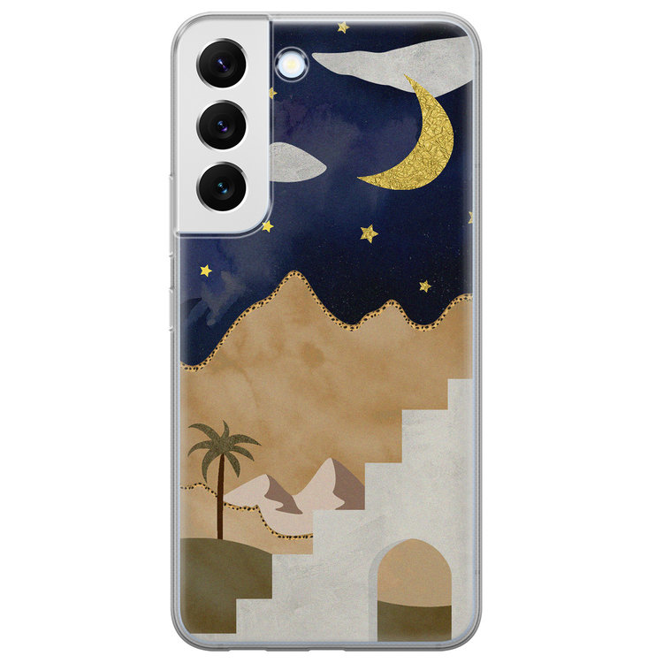 Leuke Telefoonhoesjes Samsung Galaxy S22 siliconen hoesje - Desert night