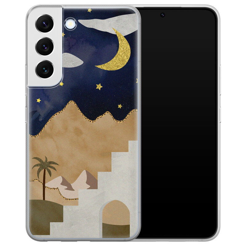 Leuke Telefoonhoesjes Samsung Galaxy S22 siliconen hoesje - Desert night