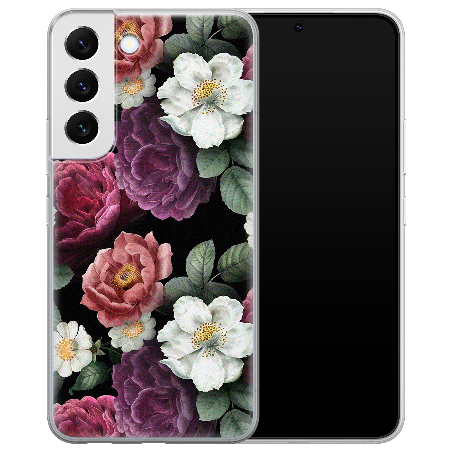 Leuke Telefoonhoesjes Samsung Galaxy S22 siliconen hoesje - Bloemenliefde