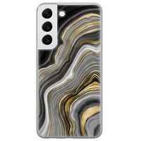 Leuke Telefoonhoesjes Samsung Galaxy S22 siliconen hoesje - Golden agate