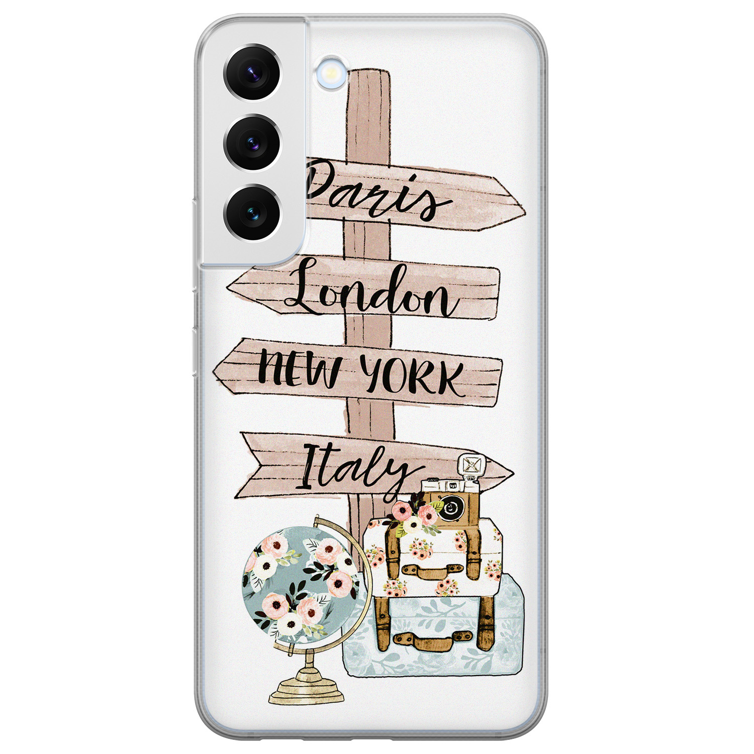 Leuke Telefoonhoesjes Samsung Galaxy S22 siliconen hoesje - Where to go next