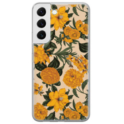 Leuke Telefoonhoesjes Samsung Galaxy S22 siliconen hoesje - Retro flowers